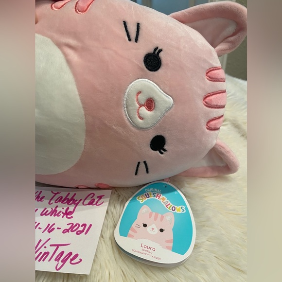 ❌SOLD ❌‼️💗TABBY CAT💗Laura the Pink Kitty 🐱 SQUISHMALLOW - Picture 9 of 11